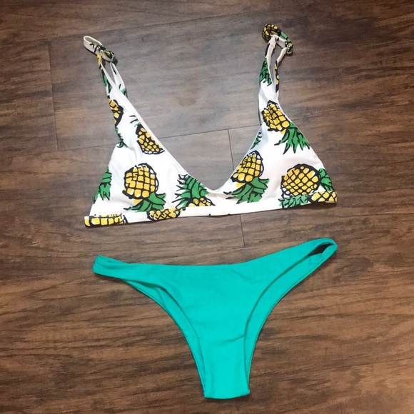 Other - Pineapple Green Cheeky Bikini Size M